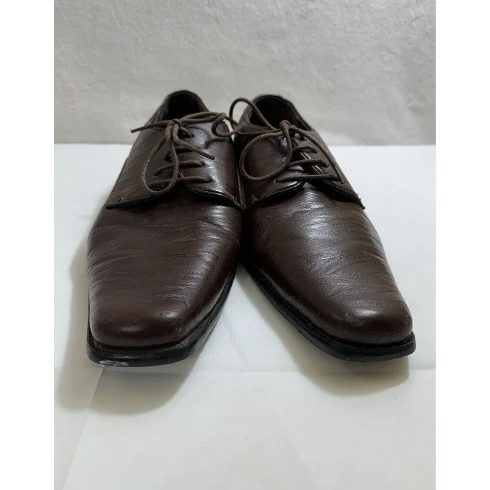 MEN'S DREAM SEEK DRESS SHOE OXFORD DR301 BROWN SIZE‎ 10 LACE UP